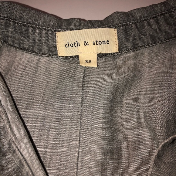 Gray Wash cloth & stone button down shirt - Picture 2 of 8